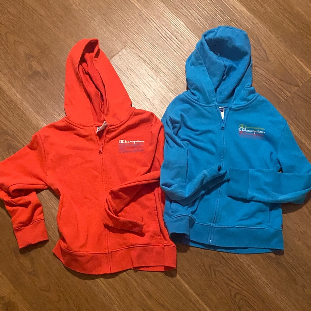 Champion Kids' Pink and Blue zip Hoodies